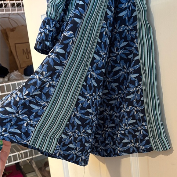 Max Studio Blue Floral Wide Leg Pants - Picture 2 of 4